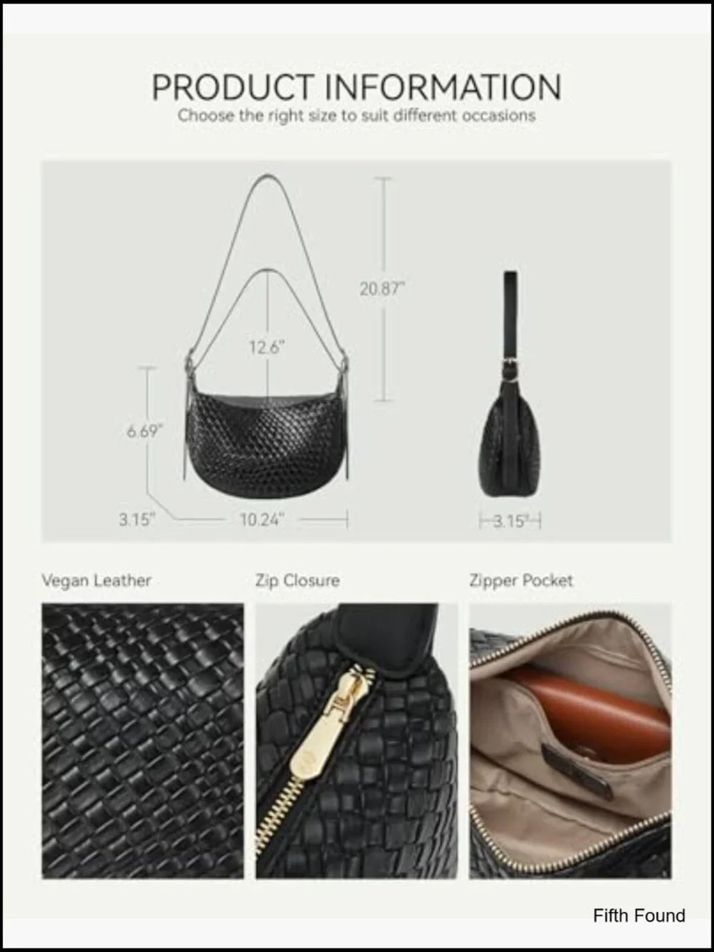Crescent Crossbody Hobo Bag Vegan Leather Adjustable Strap Handbag